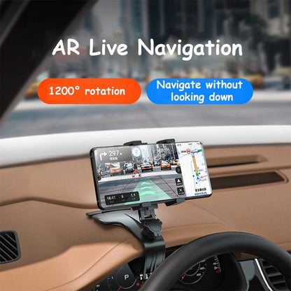 360 Degree Car Phone Mount, Dashboard Phone Holder, Universal Smartphone Holder with Number Plate