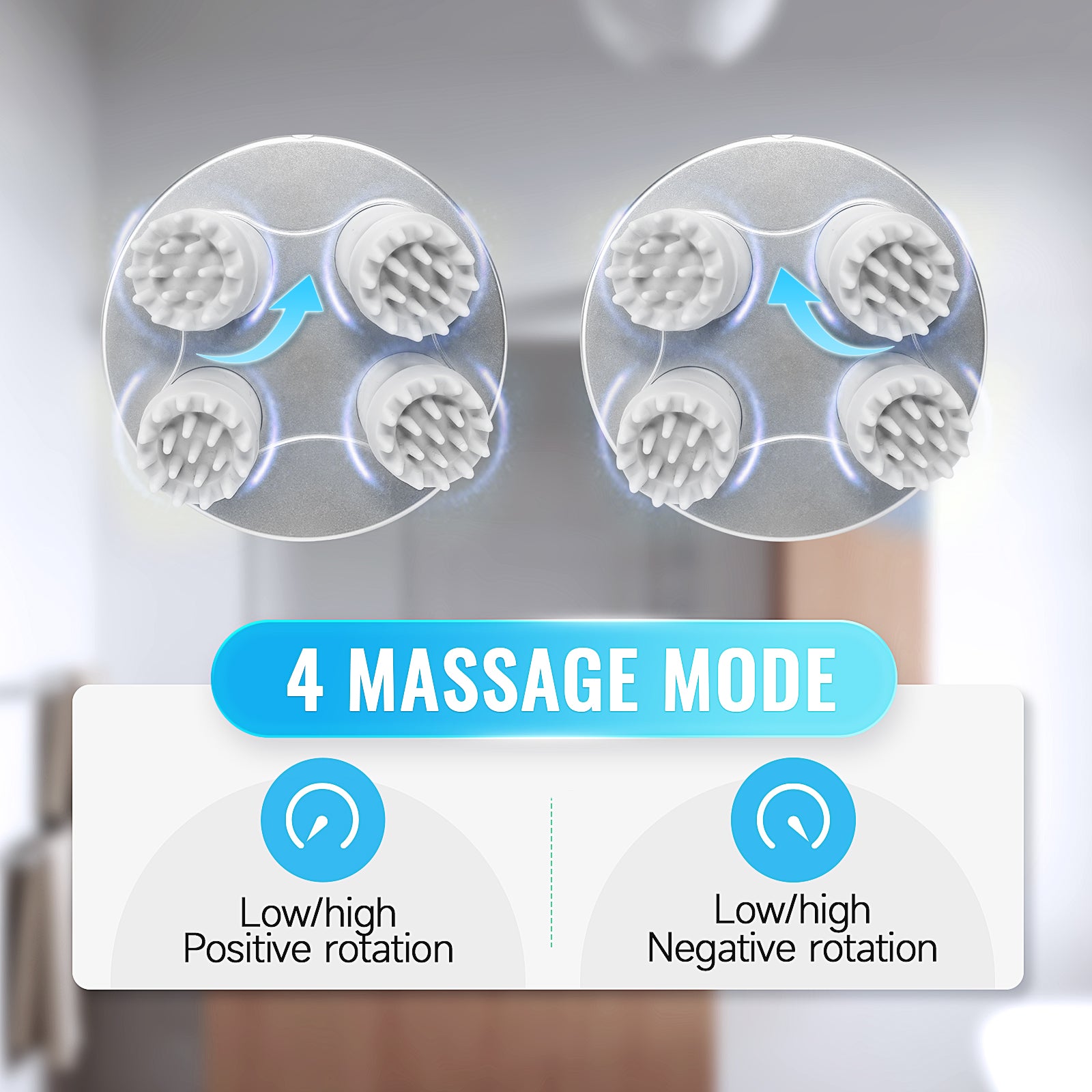 Mini Scalp Massager Electric Smart Head Massager, Wireless Waterproof Body Massage, TYPE C Neck Deep Tissue Kneading