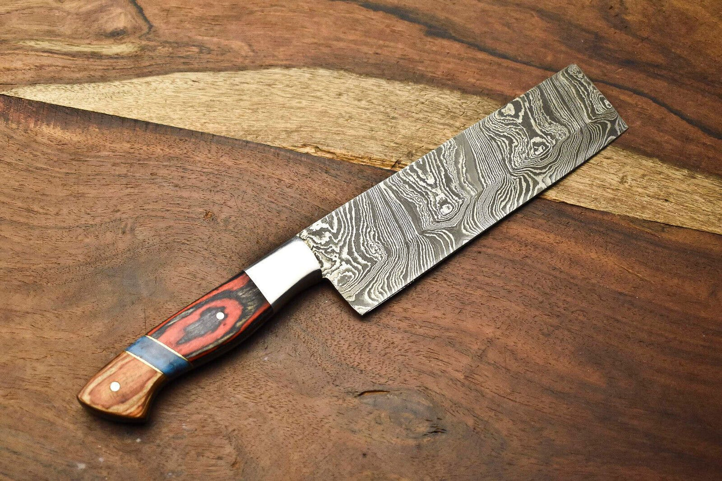 Luxury Handmade Damascus Steel Knife  Chef  Sport Knife With 384Layer Forged Blade 3