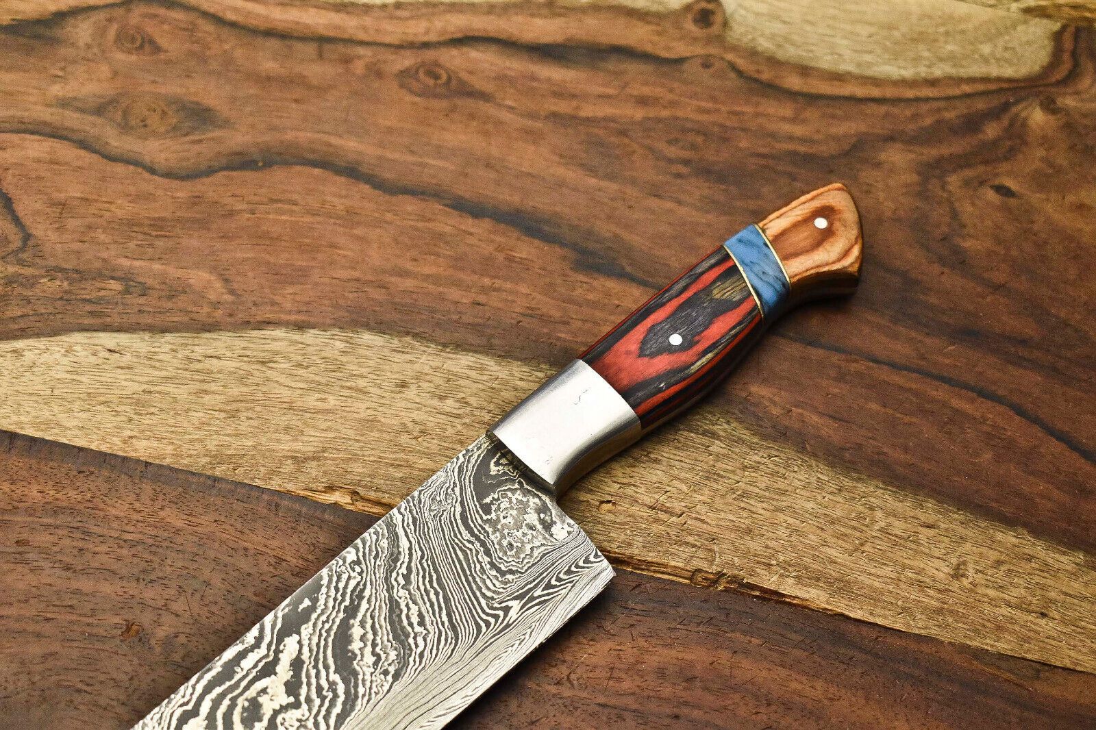 Luxury Handmade Damascus Steel Knife  Chef  Sport Knife With 384Layer Forged Blade 1