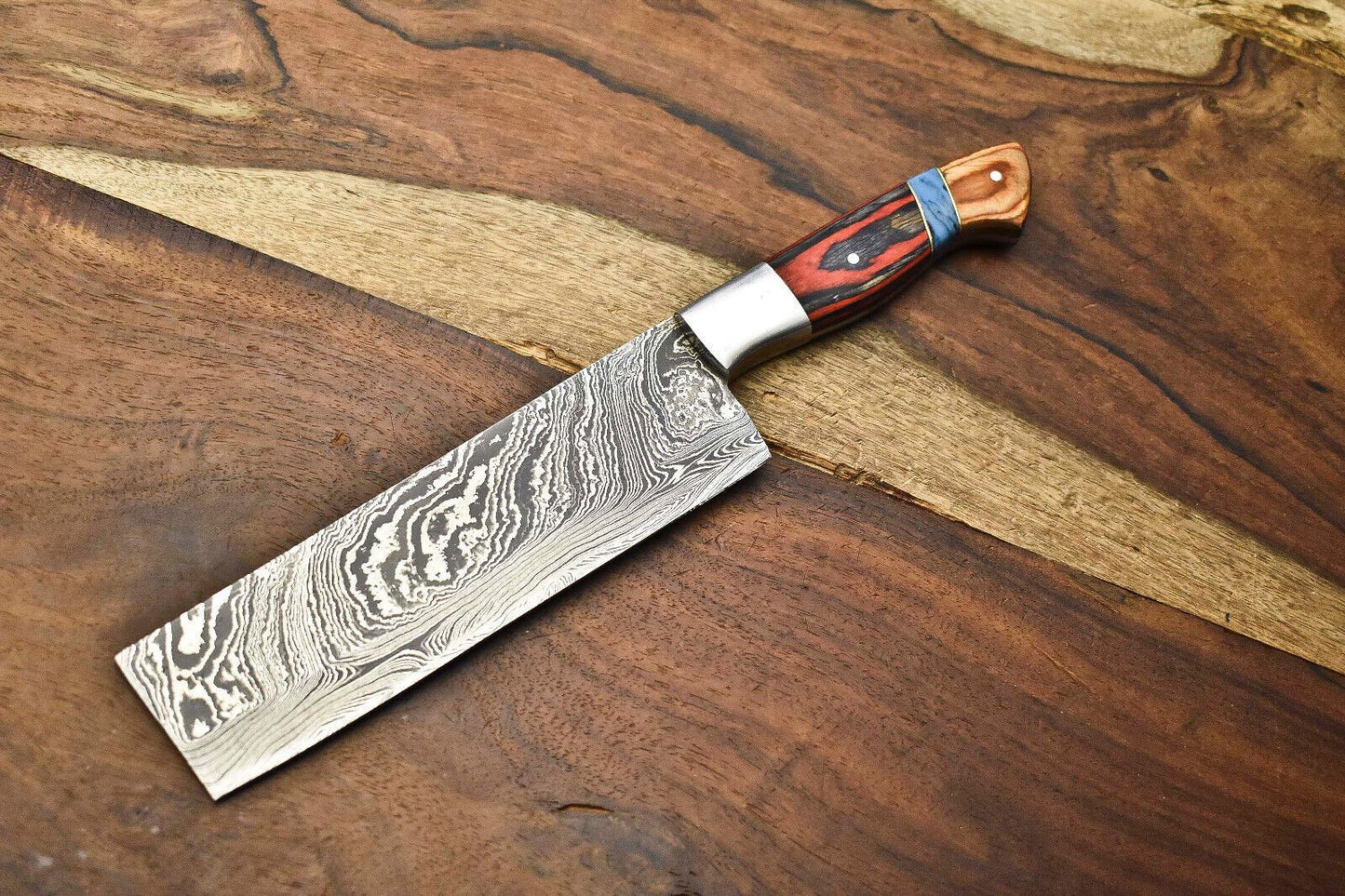 Luxury Handmade Damascus Steel Knife | Chef & Sport Knife with 384-Layer Forged Blade