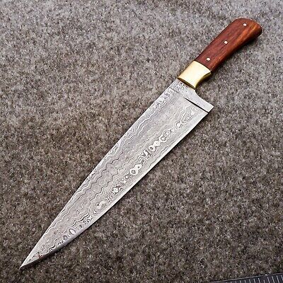 Hand Forged Damascus Steel Fillet Knife | Custom Chef Knife with Pakka Wood Handle