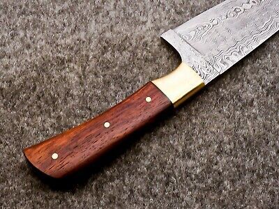Hand Forged Damascus Steel Fillet Knife  Custom Chef Knife With Pakka Wood Handle 3