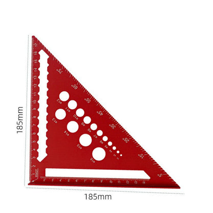 Aluminum Alloy Triangle Ruler, Miter Square Angle Protractor, Woodworking Measuring Ruler, Triangular Metric Angle Gauge