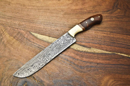 Premium Handmade Damascus Fillet Knife | Full Tang Kitchen Knife with 4mm Thick Blade