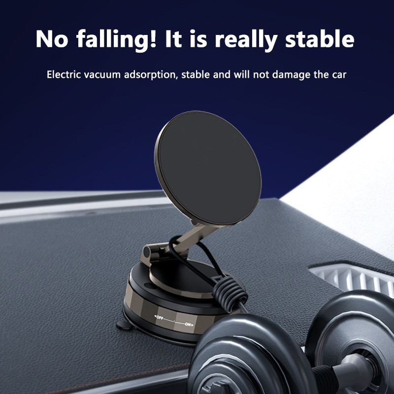 Magnetic Car Phone Holder With Vacuum Suction Rotation Mount Universal Navigation Bracket For Huawe 3