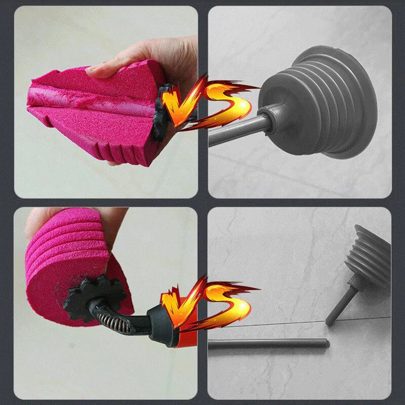 Silicone Toilet Sewer Dredging Plunger, High Pressure One Shot Pipe Unblock, Quick Household Drain Cleaner