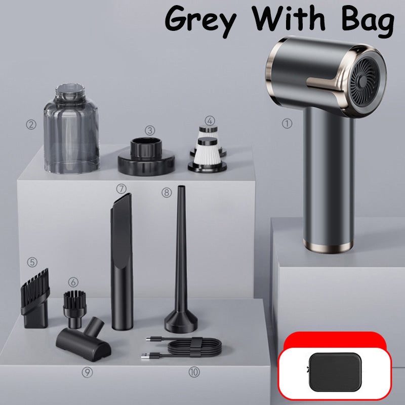 Portable Wireless Vacuum Cleaner PA Blow Suck Pump Super Powerful Car Vacuum Charge 6