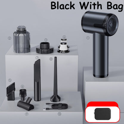 Portable Wireless Vacuum Cleaner PA Blow Suck Pump Super Powerful Car Vacuum Charge 7
