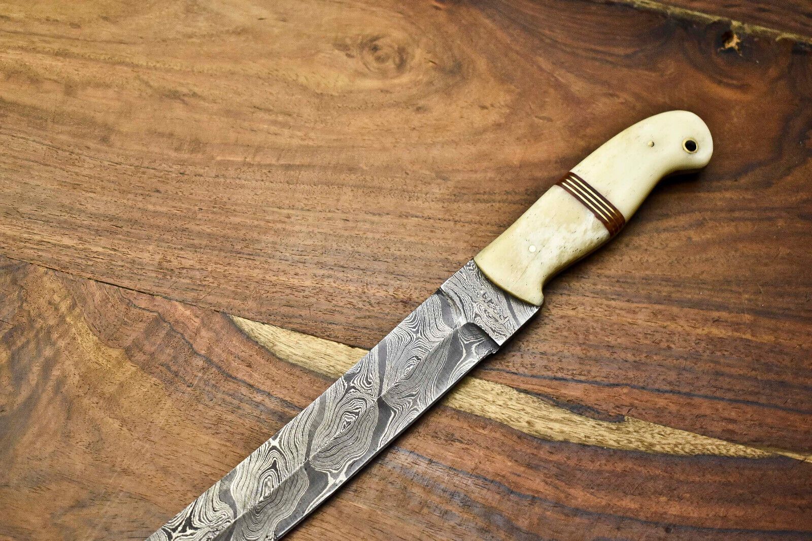 Authentic Handmade Damascus Fillet Knife  512Layer Blade With Pakka Wood Handle 1