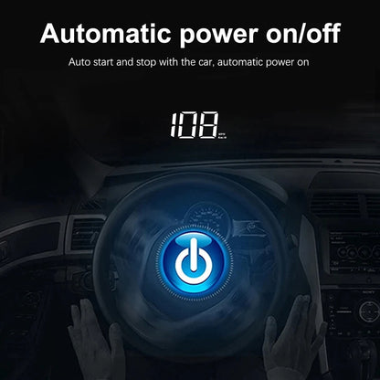 Digital Speedometer, In Vehicle HUD Display, GPS Speed Meter, Universal Car Windshield Projector, Multifunctional Head
