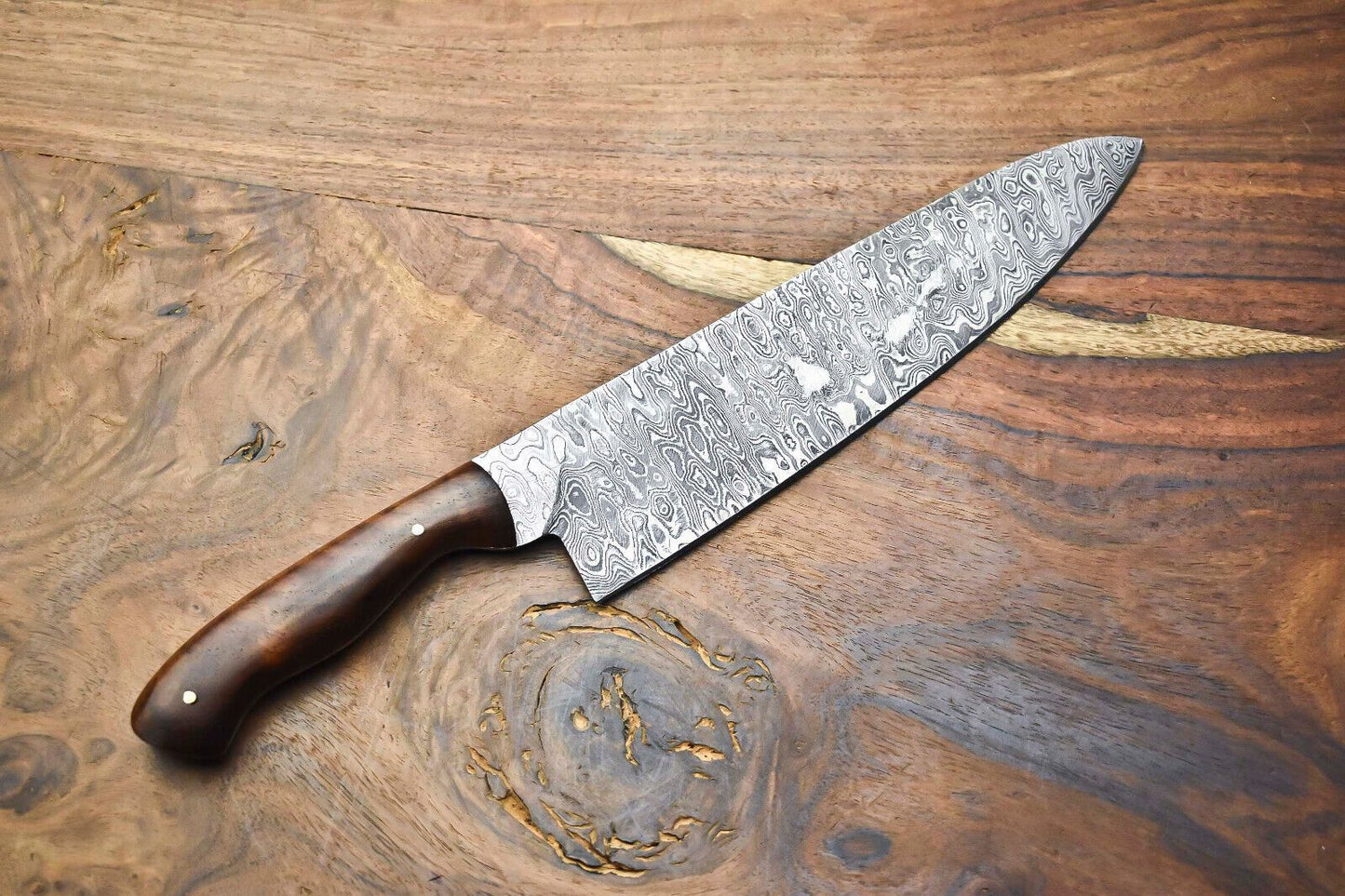 Mastercrafted Damascus Steel Chef Knife  Hand Forged Fillet Knife For Kitchen  Outdoor Use 3