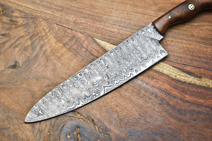 Mastercrafted Damascus Steel Chef Knife  Hand Forged Fillet Knife For Kitchen  Outdoor Use 2