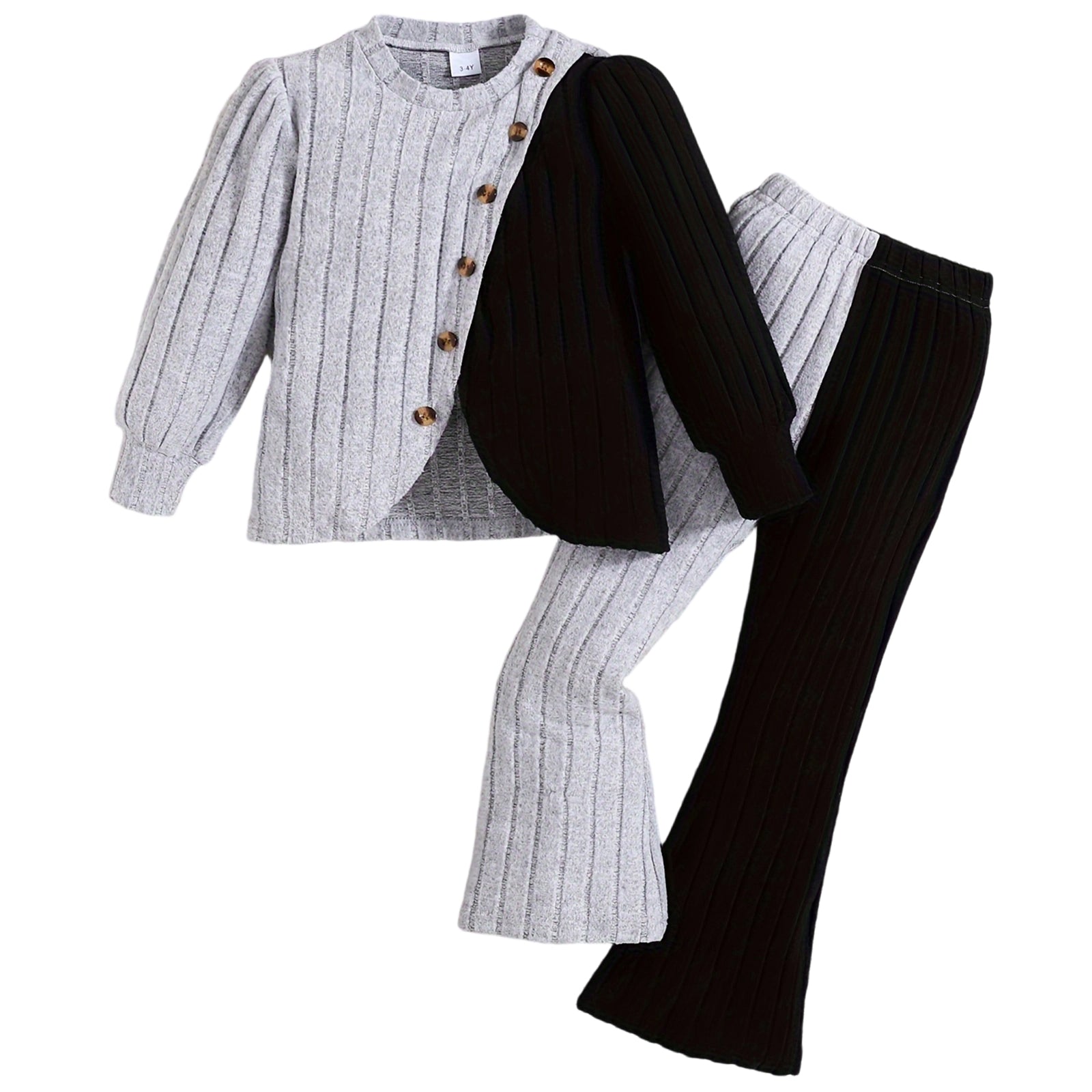 Toddler Girl Winter Clothes Set, Warm Fleece Hooded Jacket and Elastic Waistband Snow Pants for Cold Weather