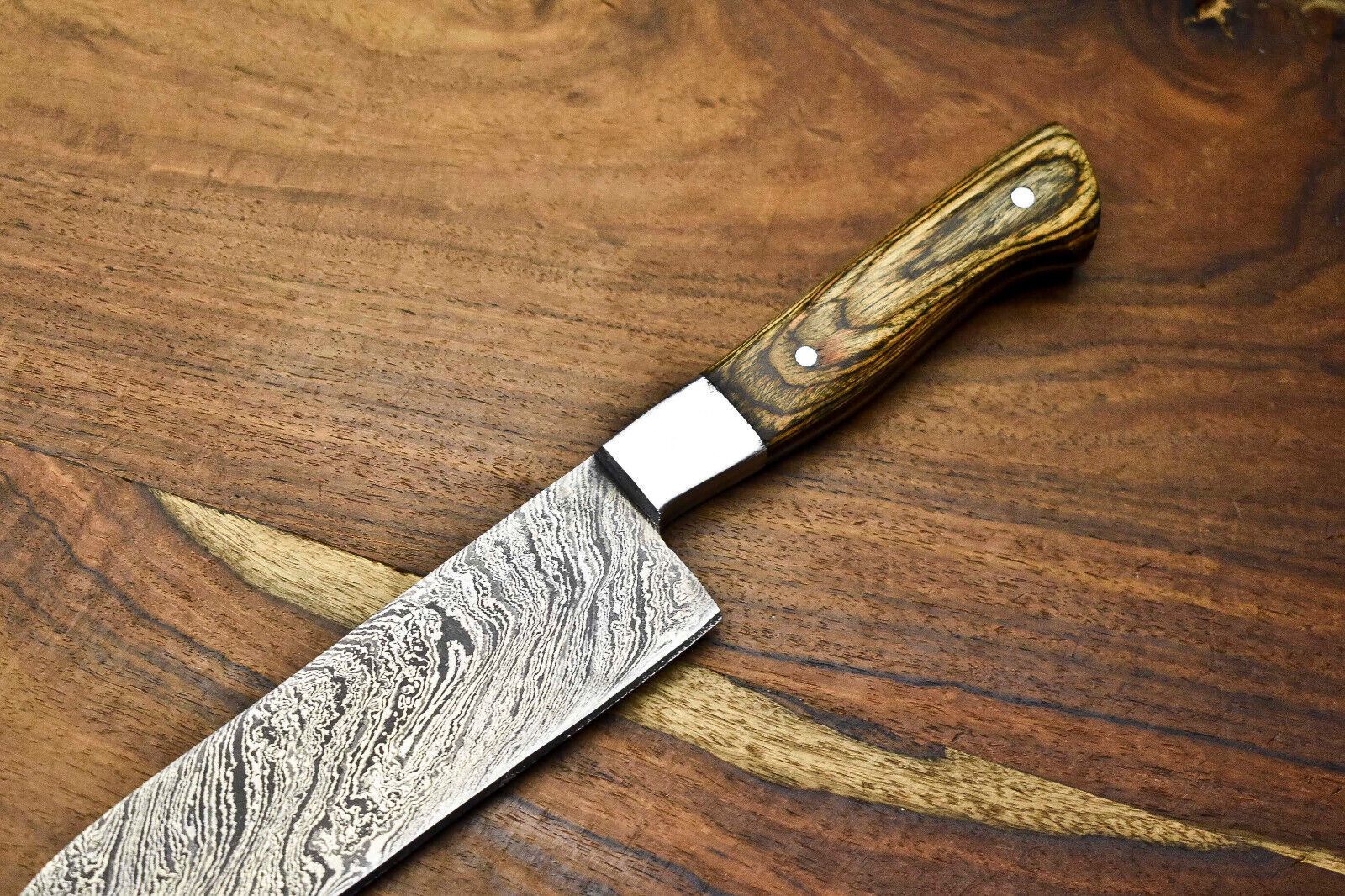 Beautiful Hand Forged Damascus Fillet Knife  Full Tang Kitchen Knife 12 Overall Length 1