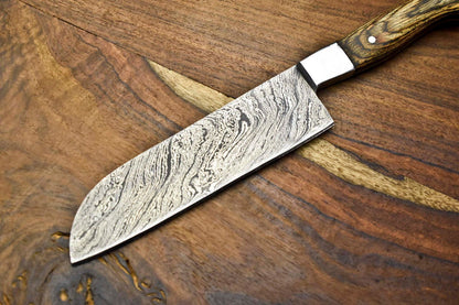 Beautiful Hand Forged Damascus Fillet Knife  Full Tang Kitchen Knife 12 Overall Length 2