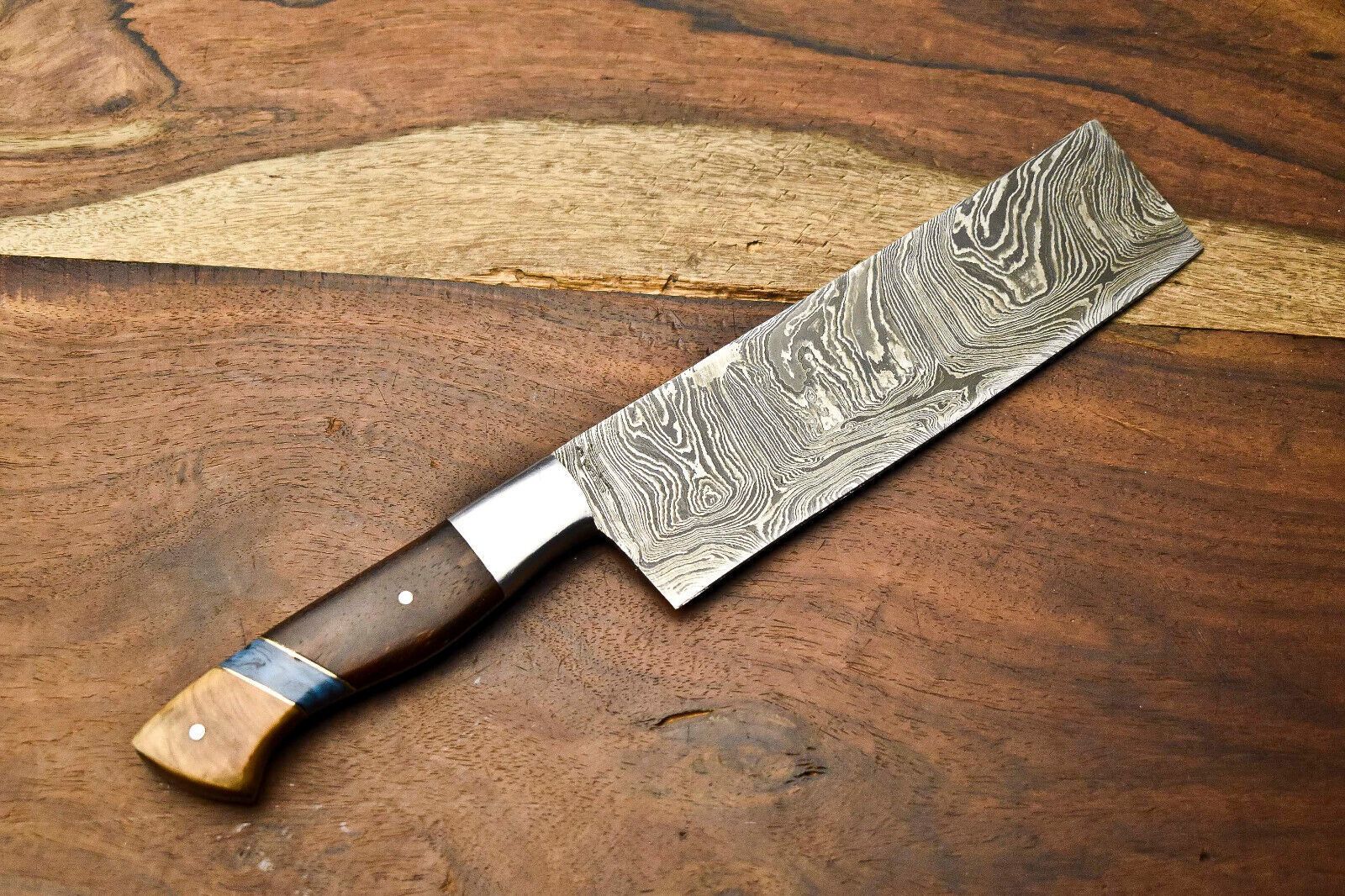 Artisan Handmade Damascus Steel Knife | Premium Fillet & Chef Knife with Steel Bolster
