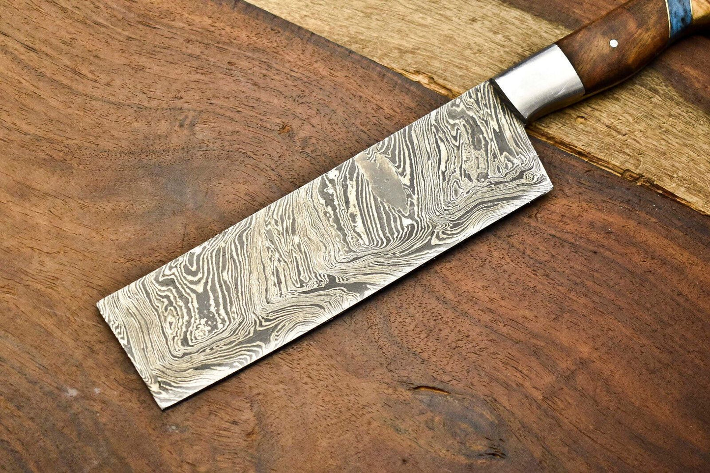 Artisan Handmade Damascus Steel Knife  Premium Fillet  Chef Knife With Steel Bolster 3