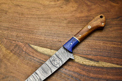 Luxury Damascus Fillet Knife  512Layer Forged Blade With Polished Pakka Wood Handle 2