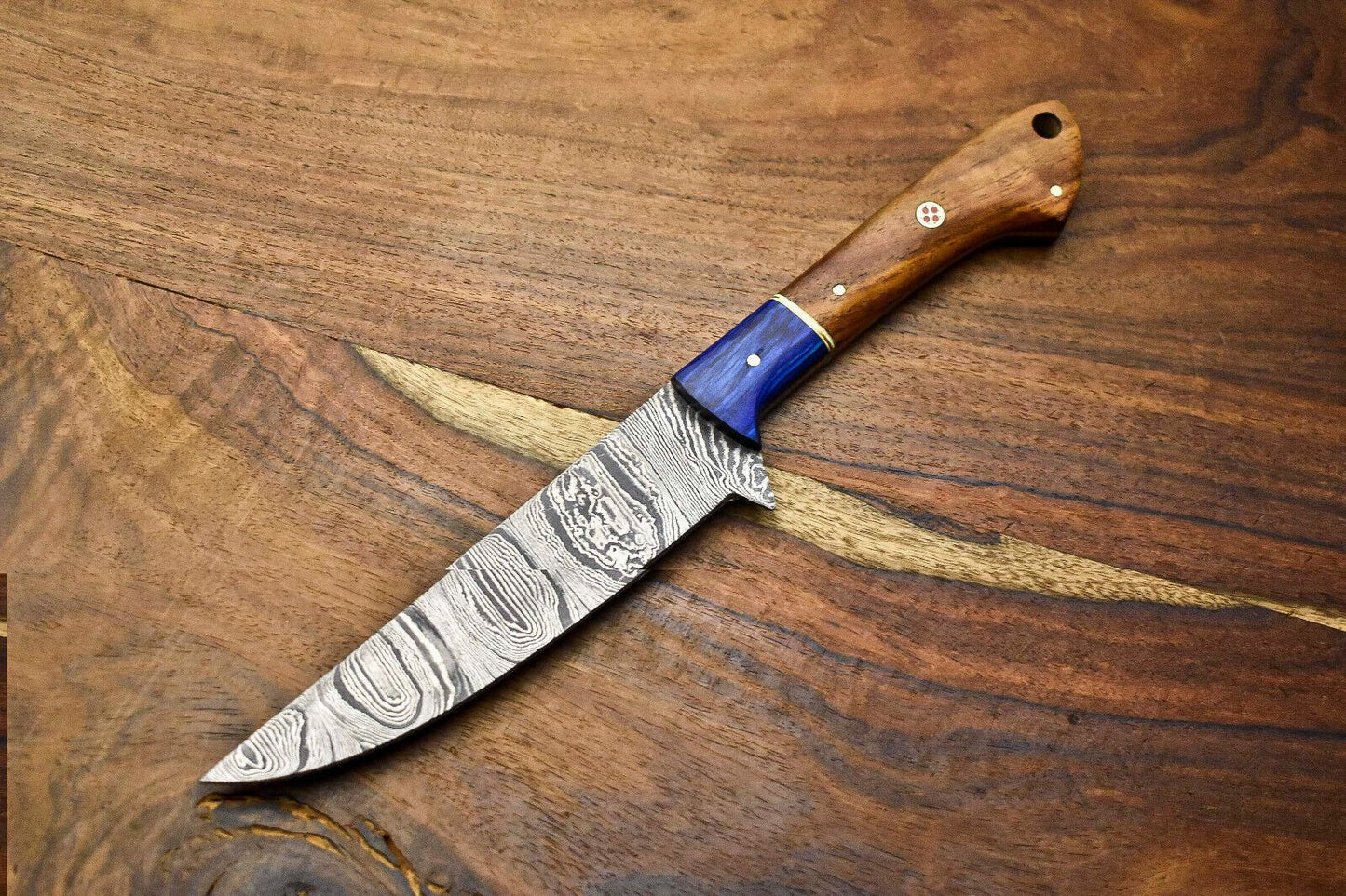 Luxury Damascus Fillet Knife | 512-Layer Forged Blade with Polished Pakka Wood Handle