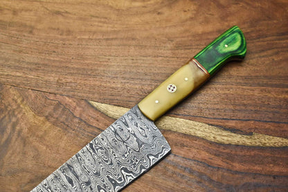 Damascus Fillet Knife  512Layer Forged Blade With Polished Pakka Wood Handle 2