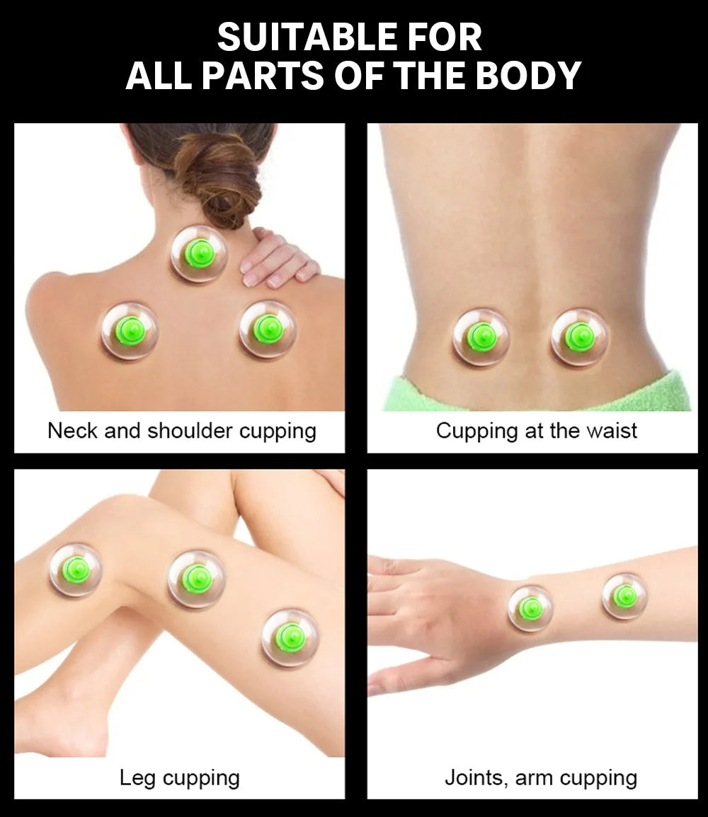 Suction Cups Back Massage Body Cup Detox Anti Cellulite Cans Healthy Care Jars Vacuum Cupping Sets  1
