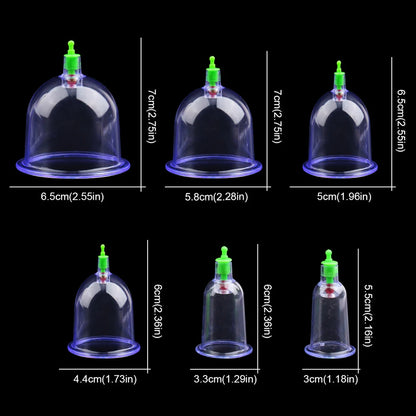 Suction Cups Back Massage Body Cup Detox Anti Cellulite Cans Healthy Care Jars Vacuum Cupping Sets  3