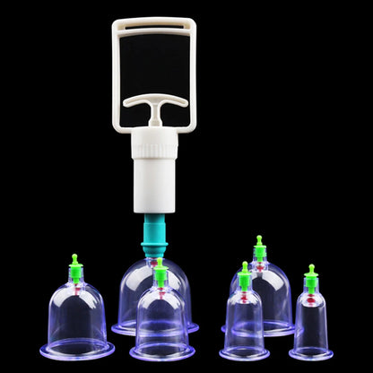 Suction Cups Back Massage Body Cup, Detox Anti Cellulite Cans, Healthy Care Jars, Vacuum Cupping Sets with Pumping Gun