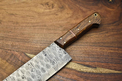Professional Damascus Steel Fillet Knife  Handmade Full Tang Blade With 4mm Thickness 1