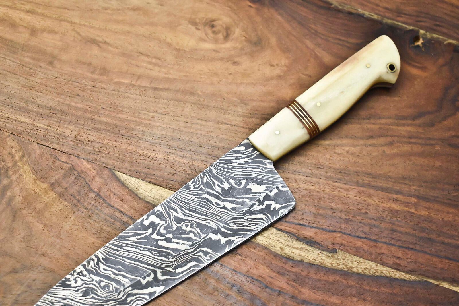 HighEnd Handmade Damascus Knife  12Inch Fillet Knife With Stunning Blade Pattern 1