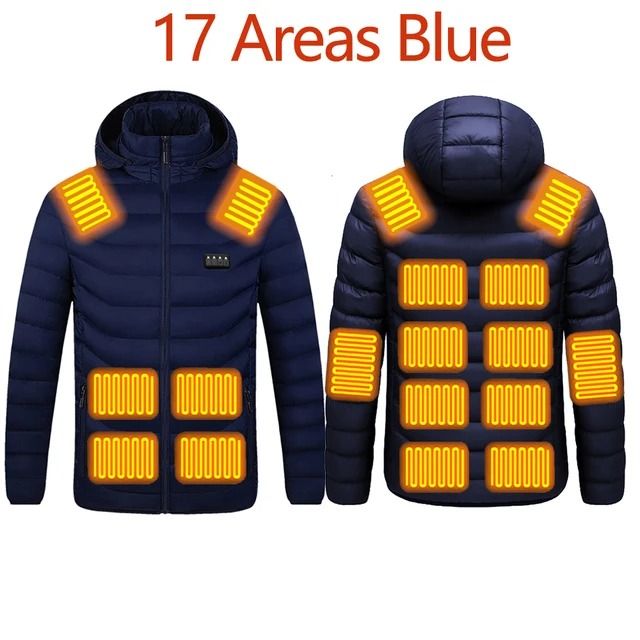 Smart Heated Winter Parka Jacket With Adjustable USB Heating And Thermostat Control 12