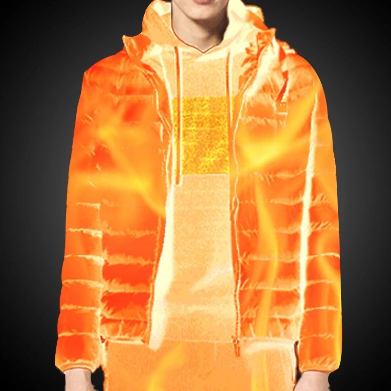 Smart Heated Winter Parka Jacket With Adjustable USB Heating And Thermostat Control 3