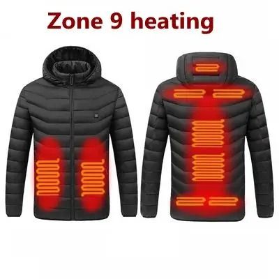 Smart Heated Winter Parka Jacket With Adjustable USB Heating And Thermostat Control 15