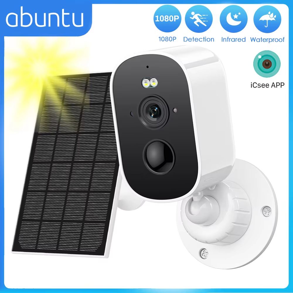1080P Solar WiFi Outdoor Security Camera with Motion Detection & Two-Way Audio