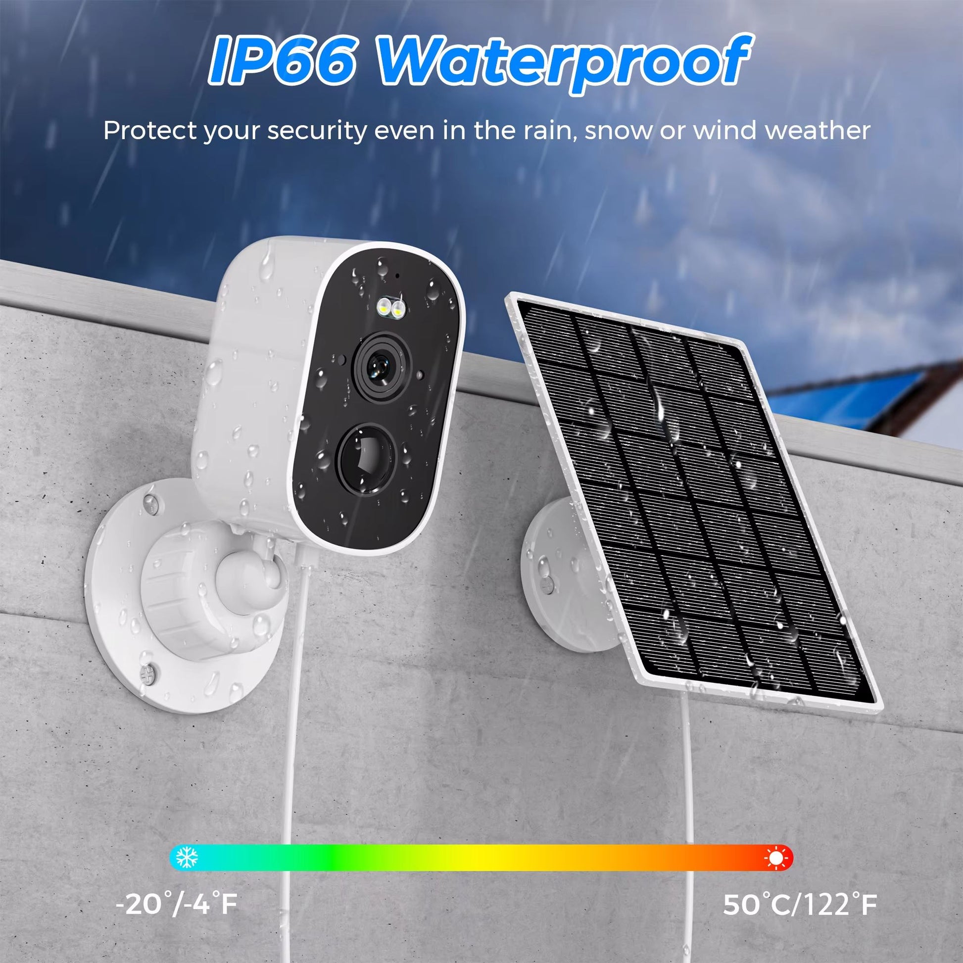 1080P Solar WiFi Outdoor Security Camera With Motion Detection  TwoWay Audio 3