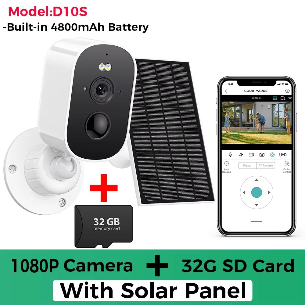 1080P Solar WiFi Outdoor Security Camera With Motion Detection  TwoWay Audio 7