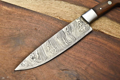 Custom Forged Damascus Steel Fillet Knife  Handmade Chef Knife With Premium Pakka Handle 2