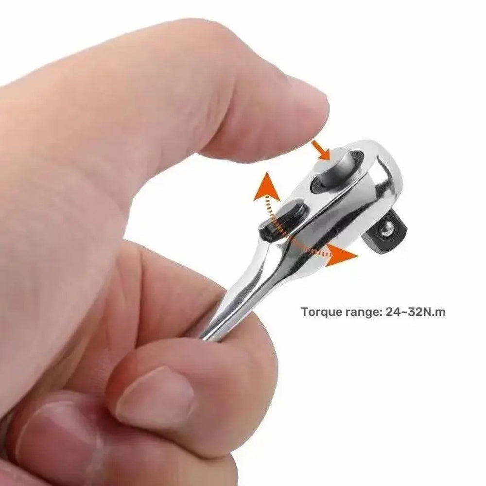 Double Ended Quick Socket Ratchet Wrench Mini 14 Inch 72 Tooth Screwdriver Hex Torque Wrenches Hand 2
