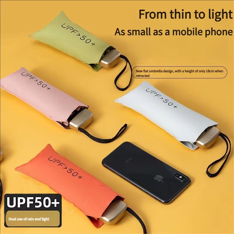 Ultra-Light Compact Mini Umbrella for Sun & Rain with Anti-UV Protection