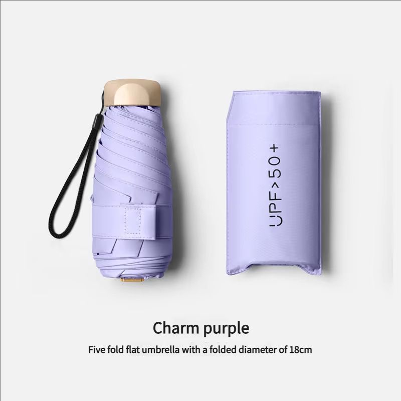 UltraLight Compact Mini Umbrella For Sun  Rain With AntiUV Protection 12