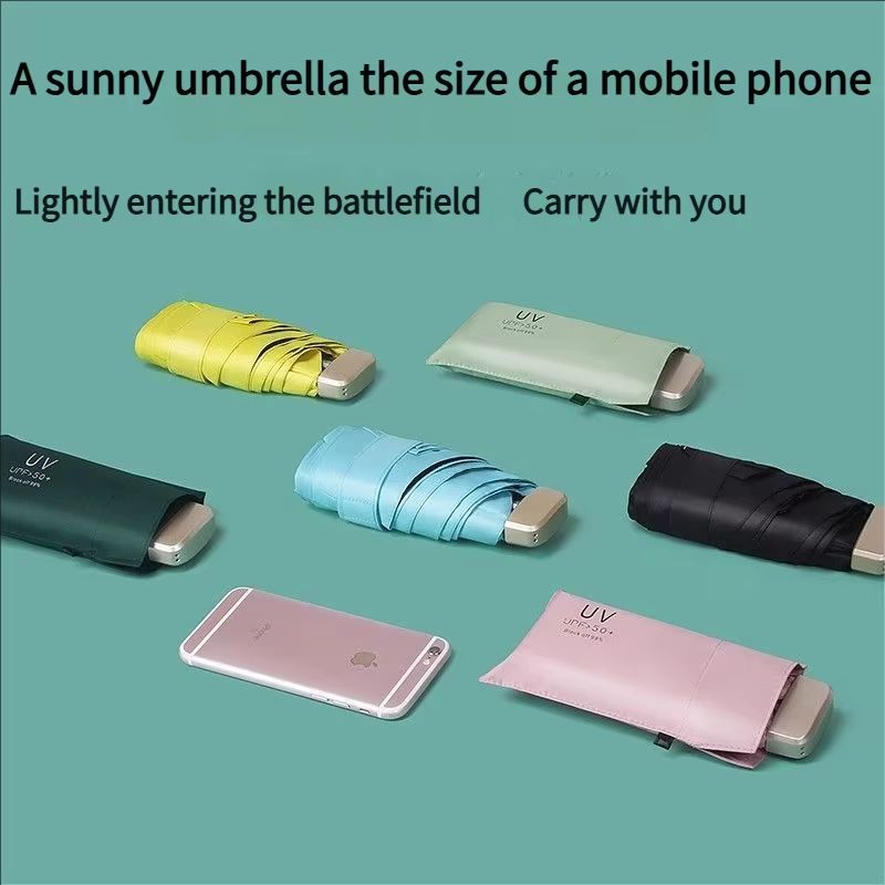 UltraLight Compact Mini Umbrella For Sun  Rain With AntiUV Protection 4