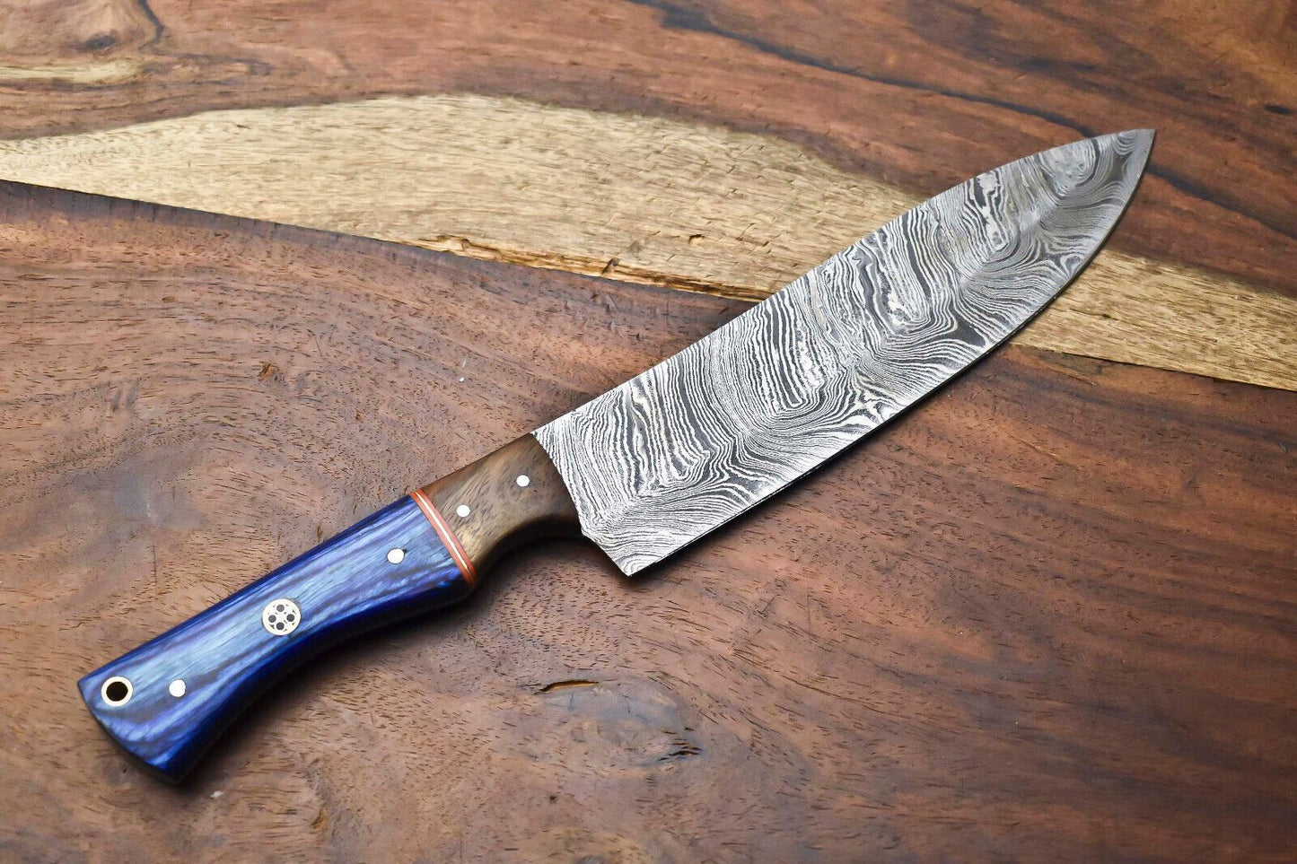 Professional Damascus Chef Knife  Hand Forged Fillet Knife With 4mm Thick Blade 3