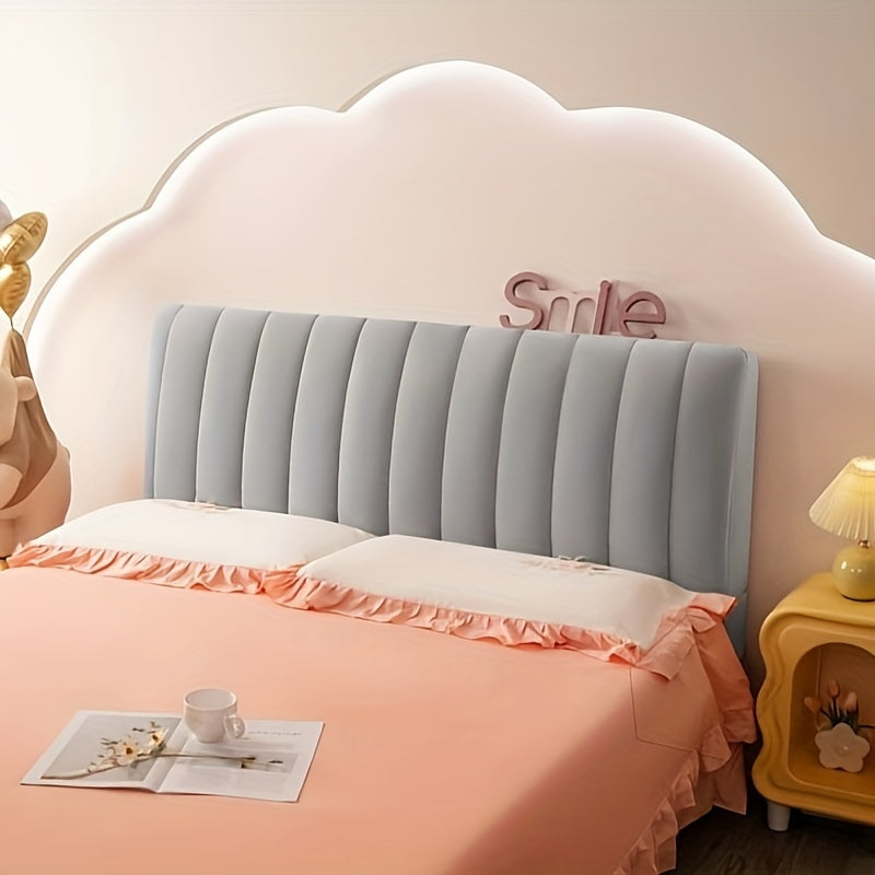 Luxury Quilted Headboard Cover, Soft Thick Velvet, All Inclusive Bedside Protector, High Grade Plush
