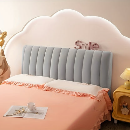Luxury Quilted Headboard Cover, Soft Thick Velvet, All Inclusive Bedside Protector, High Grade Plush