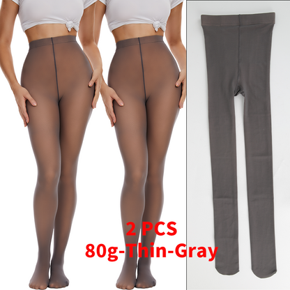Womens Sexy Thermal Tights High Waist Fleece Lining Shaping Pantyhose Translucent Fake Stockings Wa 3