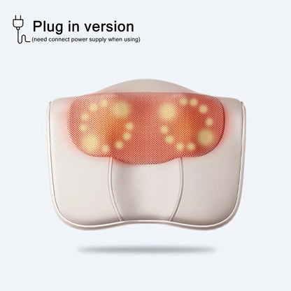 Multi Function Shiatsu Massage Pillow, Heated Massager for Neck Back Shoulder, Finger Relaxation Cushion for Home Office