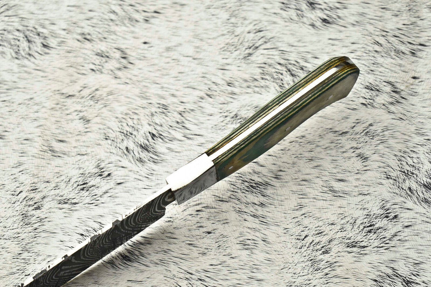 Handcrafted Damascus Steel Fillet Knife  Full Tang Kitchen Knife With Steel Bolster 4