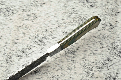 Handcrafted Damascus Steel Fillet Knife  Full Tang Kitchen Knife With Steel Bolster 4