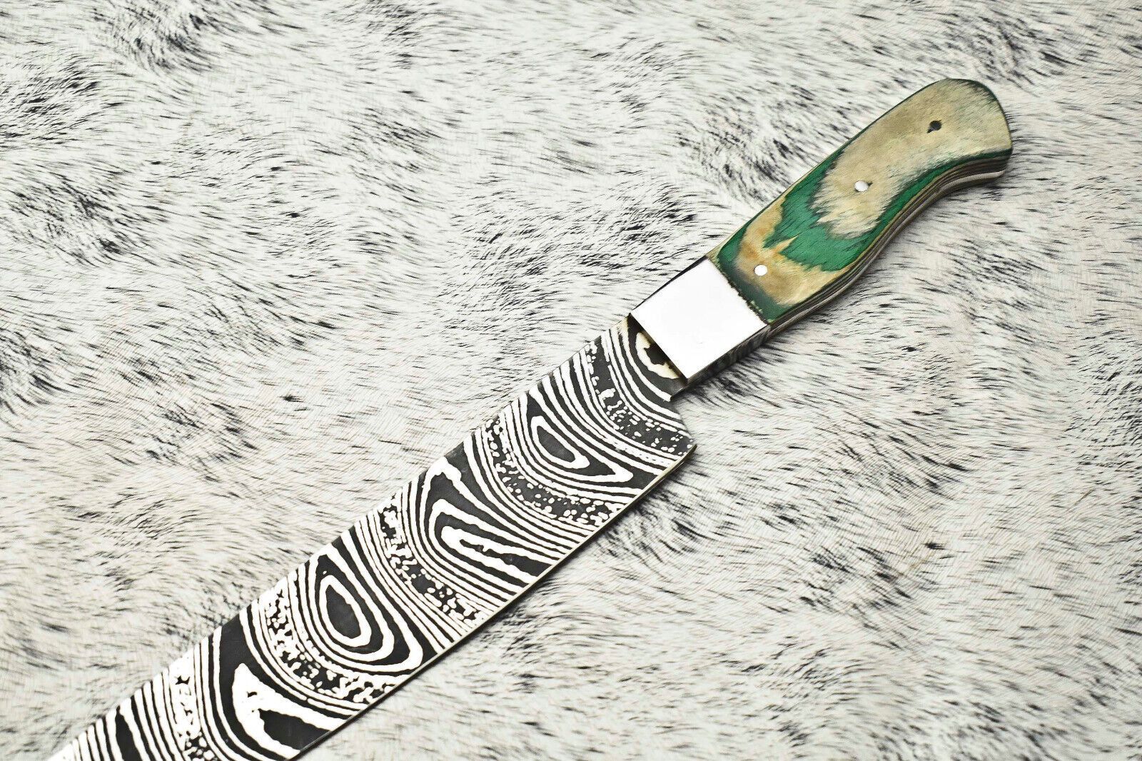 Handcrafted Damascus Steel Fillet Knife  Full Tang Kitchen Knife With Steel Bolster 2