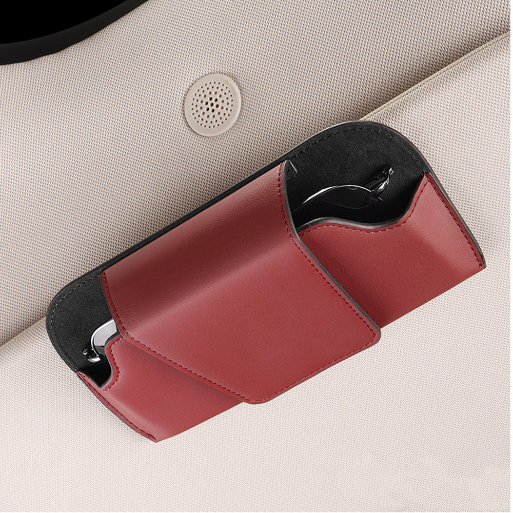 Universal Auto Sun Visor Glasses Box Clip, Magnetic Car Sunglasses Holder Case, Eyeglasses Storage Fastener